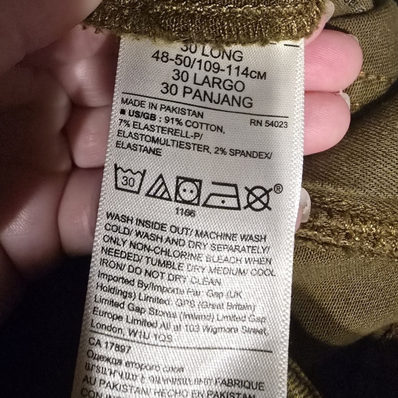 Banana Republic New Olive Green Mid Rise Skinny Utility Jeans Women SZ 30 Long - Picture 9 of 10